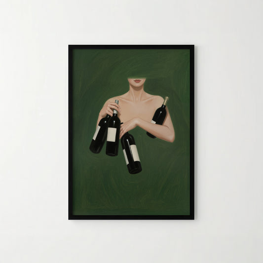 Woman with Wine Bottles